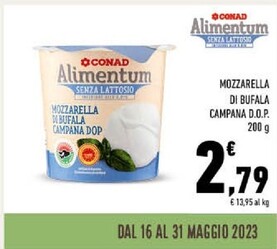 Offerta per Conad Mozzarella Di Bufala Campana D.o.p. a 2,79€ in Conad
