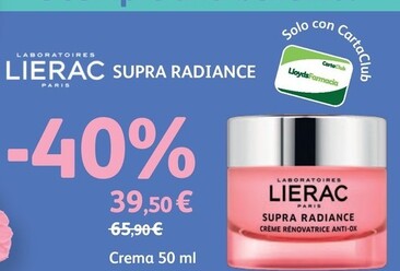 Offerta per Lierac Supra Radiance a 39,5€ in Lloyds Farmacia