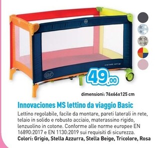 Offerta per Innovaciones Ms Lettino Da Viaggio Basic a 49€ in Eufarma