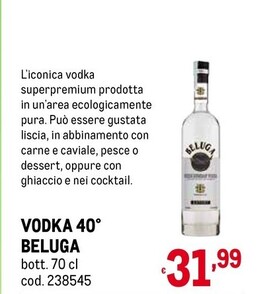Offerta per Beluga - Vodka 40° a 31,99€ in Metro