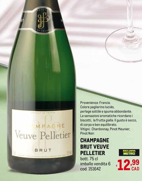 Offerta per Veuve Pelletier Champagne Brut a 12,99€ in Metro