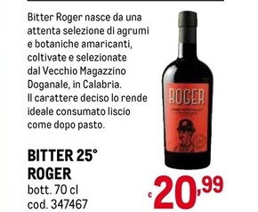 Offerta per Roger - Bitter 25° a 20,99€ in Metro