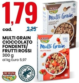 Offerta per Tre Mulini Multi Grain Cioccolato Fondente/Frutti Rossi a 1,79€ in Eurospin