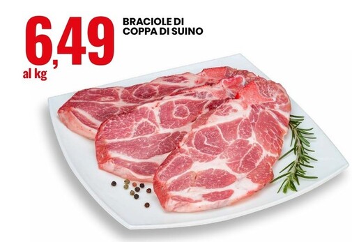 Offerta per Braciole Di Coppa Di Suino a 6,49€ in Eurospin