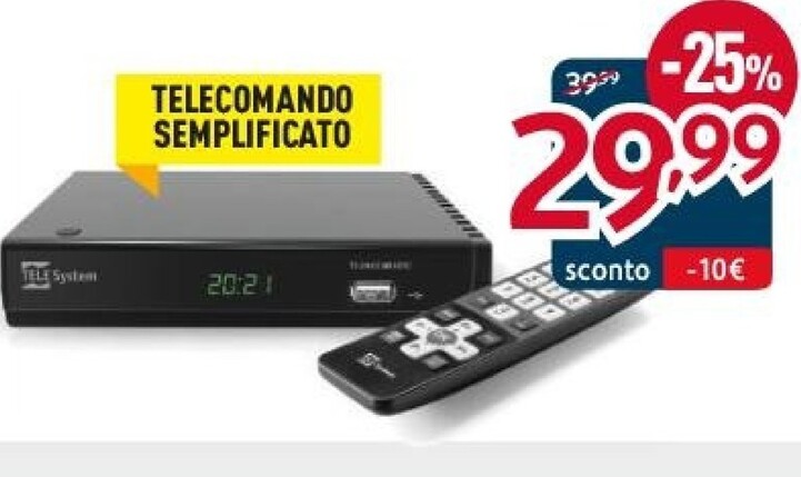 Offerta per Telesystem Decoder Unico a 29,99€ in Elettrosintesi