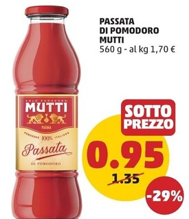 Offerta per Mutti Passata Di Pomodoro a 0,95€ in PENNY