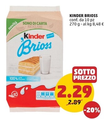 Offerta per Kinder Brioss a 2,29€ in PENNY
