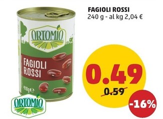 Offerta per Ortomio Fagioli Rossi a 0,49€ in PENNY
