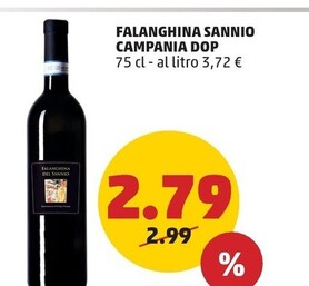 Offerta per Falanghina Sannio Campania DOP a 2,79€ in PENNY