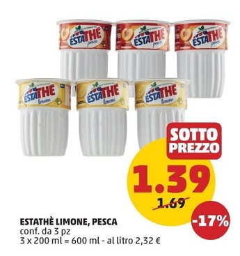 Offerta per Estathé Limone, Pesca a 1,39€ in PENNY