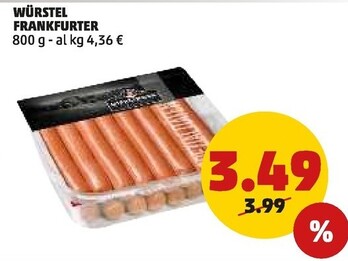 Offerta per Würstel Frankfurter a 3,49€ in PENNY