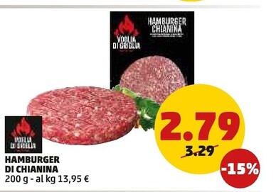 Offerta per Hamburger Di Chianina a 2,79€ in PENNY