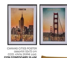 Offerta per Canvas Cities Poster a 29,99€ in Conforama