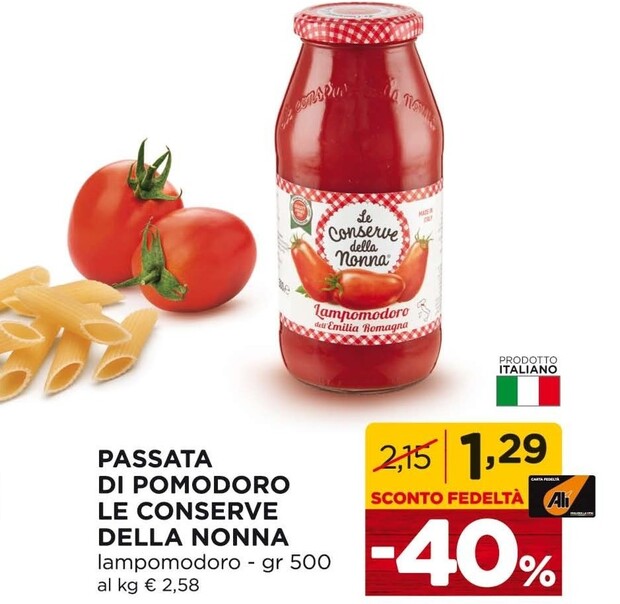 Offerta per Le Conserve della Nonna Passata Di Pomodoro a 1,29€ in Alì e Alìper