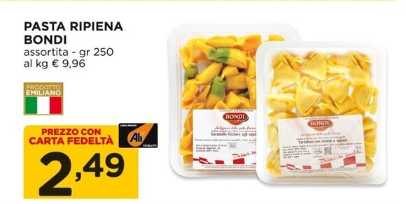 Offerta per Bondi Pasta Ripiena a 2,49€ in Alì e Alìper