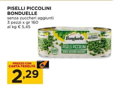 Offerta per Bonduelle Piselli Piccolini a 2,29€ in Alì e Alìper