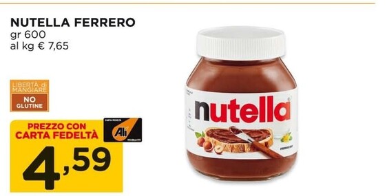 Offerta per Ferrero Nutella a 4,59€ in Alì e Alìper