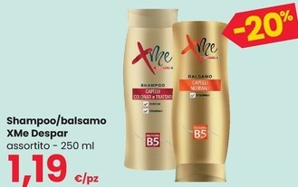 Offerta per Despar Shampoo/Balsamo XMe a 1,19€ in Despar