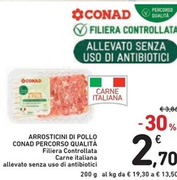 Offerta per Conad Arrosticini Di Pollo Percorso Qualità a 2,7€ in Spazio Conad