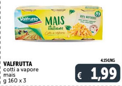 Offerta per Valfrutta Cotti A Vapore Mais a 1,99€ in Decò