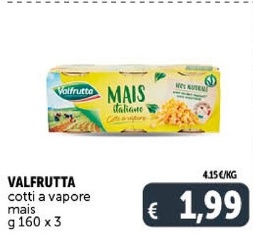 Offerta per Valfrutta Cotti A Vapore Mais G 160 X 3 a 1,99€ in Decò