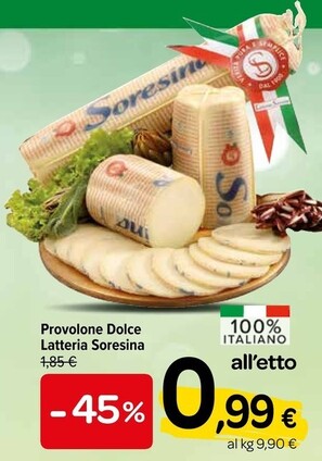 Offerta per Latteria Soresina Provolone Dolce a 0,99€ in Carrefour Express