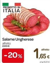 Offerta per Salame Ungherese a 1,65€ in Carrefour Express