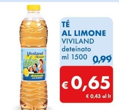Offerta per Viviland Té Al Limone a 0,65€ in MD