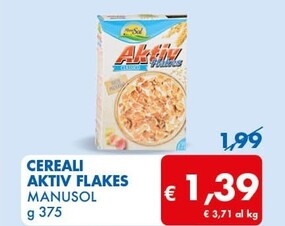 Offerta per ManuSol Cereali Aktiv Flakes a 1,39€ in MD