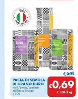 Offerta per La Ruvida Italiana - Pasta Di Semola Di Grano Duro a 0,69€ in MD