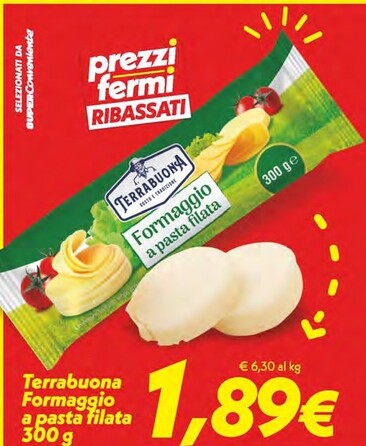 Offerta per Terrabuona Formaggio A Pasta Filata a 1,89€ in Iper Super Conveniente