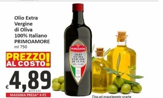 Offerta per Primoamore Olio Extra Vergine Di Oliva a 4,89€ in PaghiPoco