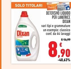 Offerta per Dixan Detersivo Liquido Per Lavatrice a 8,9€ in Conad