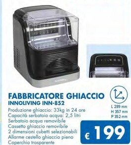 Offerta per Innoliving Fabbricatore Ghiaccio INN-852 a 199€ in MD
