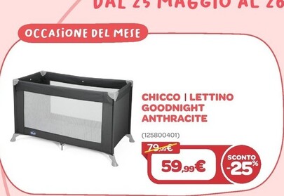 Offerta per Chicco Lettino Goodnight Anthracite a 59,99€ in Bimbo Store