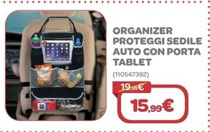 Offerta per Giordani Organizer Proteggi Sedile Auto Con Porta Tablet a 15,99€ in Bimbo Store