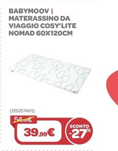 Offerta per Bobymoov - Materassino Da Viaggio Cosy'lite Nomad 60x120cm a 39,99€ in Bimbo Store