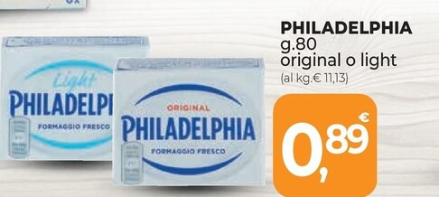 Offerta per Philadelphia Original O Light a 0,89€ in Dok