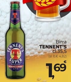 Offerta per Tennent's Birra a 1,69€ in Dok