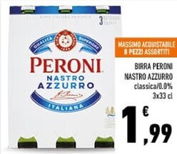 Offerta per Nastro Azzurro Birra Peroni a 1,99€ in Conad