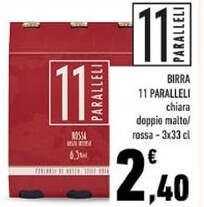 Offerta per 11 Paralleli Birra a 2,4€ in Conad