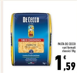 Offerta per De Cecco Pasta a 1,59€ in Conad Superstore