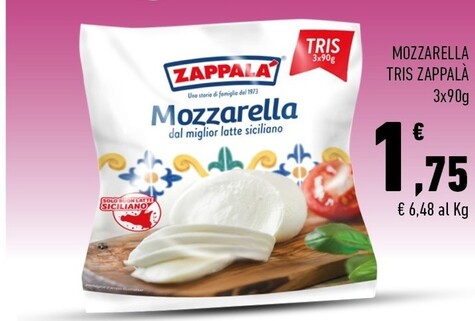 Offerta per Zappalà Mozzarella Tris a 1,75€ in Margherita Conad