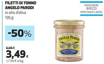 Offerta per Angelo parodi Filetti Di Tonno a 3,49€ in Coop