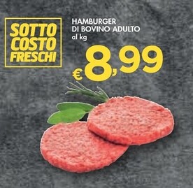 Offerta per Hamburger Di Bovino Adulto a 8,99€ in Bennet