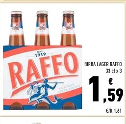 Offerta per Raffo Birra Lager a 1,59€ in Conad
