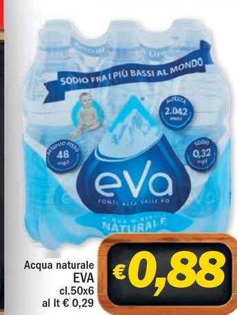 Offerta per Eva Acqua Naturale a 0,88€ in ARD Discount