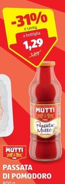 Offerta per Mutti Passata Di Pomodoro a 1,29€ in Aldi
