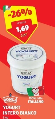 Offerta per Bonlà Yogurt Intero Bianco a 1,69€ in Aldi