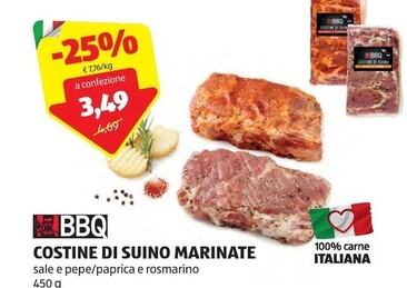 Offerta per BBQ - Costine Di Suino Marinate a 3,49€ in Aldi
